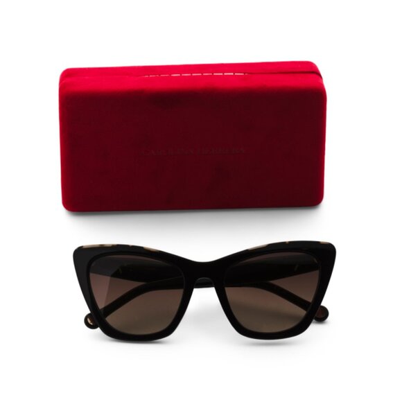 CAROLINA HERRERA Havana 55mm Cat Eye Sunglasses - Picture 1 of 2